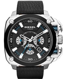 DIESEL | DIESEL® 'BAMF' Chronograph Leather Strap Watch, 58mm(アナログ腕時計)