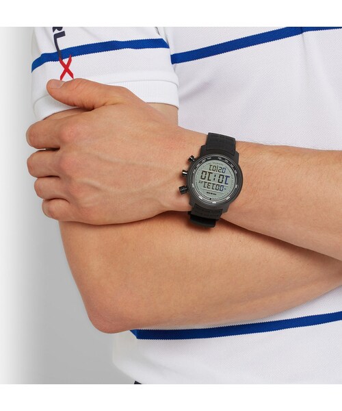 SUUNTO TEK　TERRA デジタル腕時計 シルバー SUUNTO（スント）の「Suunto Elementum Terra Steel and Rubber