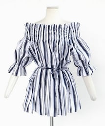 DHOLIC | ストライプオフショルダーブラウス(シャツ/ブラウス)