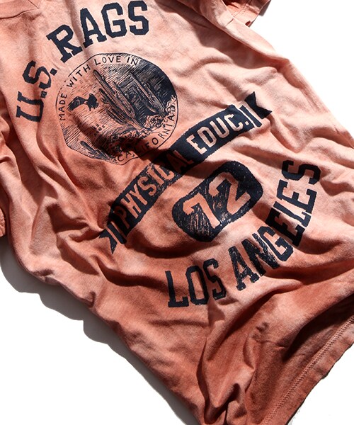 US RAGS（ユーエスラグス）の「MENS POCKET VNECK DYED（トップス・メンズ・ピンク/オレンジ・S/M）」の4枚目の写真