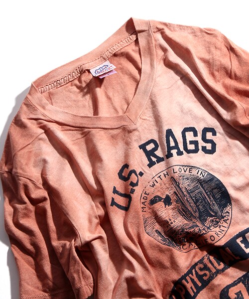 US RAGS（ユーエスラグス）の「MENS POCKET VNECK DYED（トップス・メンズ・ピンク/オレンジ・S/M）」の3枚目の写真