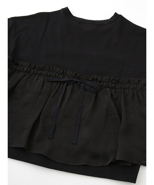 w closet(ダブルクローゼット)の「レイヤード風プルオーバー(トップス・レディース・オフホワイト/カーキ/ブラック・FREE)」の9枚目の写真