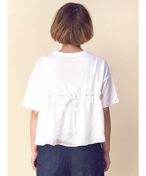 w closet(ダブルクローゼット)の「レイヤード風プルオーバー(トップス・レディース・オフホワイト/カーキ/ブラック・FREE)」の6枚目の写真