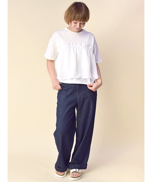 w closet(ダブルクローゼット)の「レイヤード風プルオーバー(トップス・レディース・オフホワイト/カーキ/ブラック・FREE)」の11枚目の写真