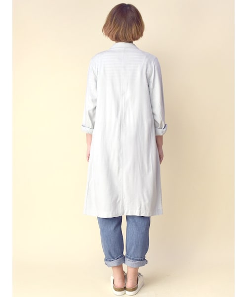 w closet（ダブルクローゼット）の「ツイルチェスターコート（ジャケット/アウター・レディース・ベージュ/ライトサックス/カーキ・FREE）」の6枚目の写真