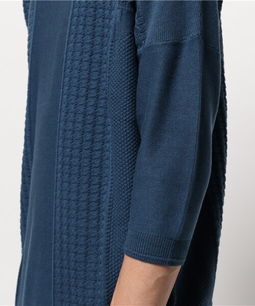 Iroquois（イロコイ）の「C/ヴィスコースニット（トップス・メンズ・BLU/IND/O.WHT/BGE/TAN・1/2）」の7枚目の写真