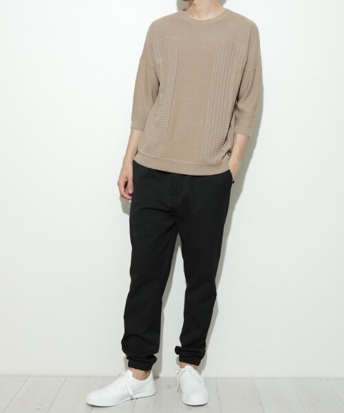 Iroquois（イロコイ）の「C/ヴィスコースニット（トップス・メンズ・BLU/IND/O.WHT/BGE/TAN・1/2）」の12枚目の写真