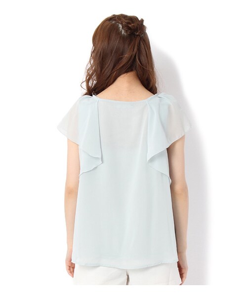 PAGEBOY（ページボーイ）の「ネックレス付きフレアスリーブブラウス（トップス・レディース・オフホワイト/ホワイト系/クリーム/サックス/ミント）」の7枚目の写真