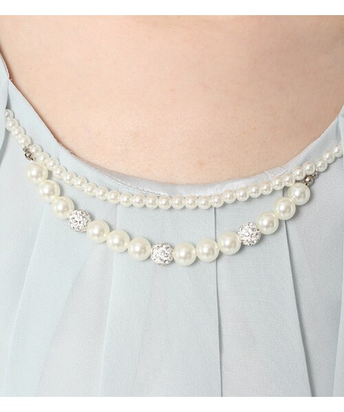 PAGEBOY（ページボーイ）の「ネックレス付きフレアスリーブブラウス（トップス・レディース・オフホワイト/ホワイト系/クリーム/サックス/ミント）」の13枚目の写真