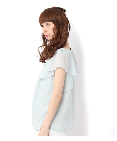 PAGEBOY（ページボーイ）の「ネックレス付きフレアスリーブブラウス（トップス・レディース・オフホワイト/ホワイト系/クリーム/サックス/ミント）」の8枚目の写真