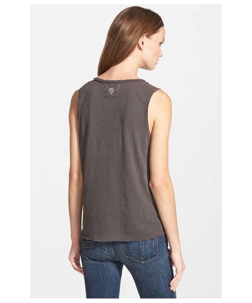 MAISON SCOTCH(メゾンスコッチ)の「Maison Scotch 'La Plage' Embroidered Neckline Tank(Tシャツ/カットソー・レディース・Black・4/Petite/2/1/3)」の4枚目の写真
