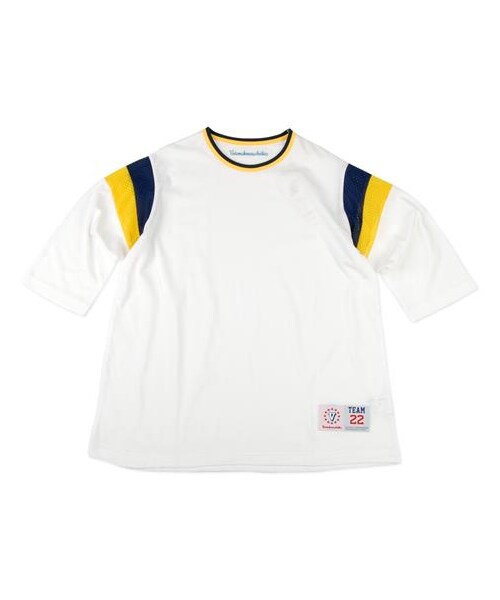 VOTE MAKE NEW CLOTHES(ボートメイクニュークローズ)の「VOTE SHOULDER MESH TEE(その他・メンズ・白)」の1枚目の写真