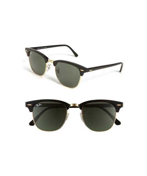Ray-Ban（レイバン）の「Ray-Ban 'Classic Clubmaster' 51mm Sunglasses（サングラス・メンズ・Black）」の2枚目の写真
