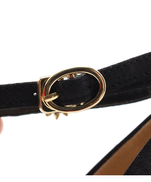 laboratory work(ラボラトリーワーク)の「フラワーモチーフアンクルストラップサテンパンプス(シューズ・レディース・ブラック系/ベージュ/ネイビー・M/L)」の8枚目の写真