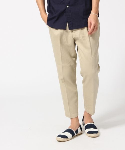 RAGEBLUE（レイジブルー）の「綿麻タックアンクルパンツ（パンツ・メンズ・ブラック09/ベージュ52/オリーブ78・Ｍ/Ｌ）」の2枚目の写真