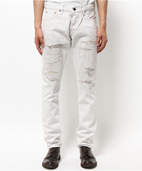 Johnbull Private labo（ジョンブルプライベートラボ）の「タイトストレートデニムパンツ（デニムパンツ・メンズ・ホワイト系その他・28inch/30inch/32inch/34inch）」の4枚目の写真