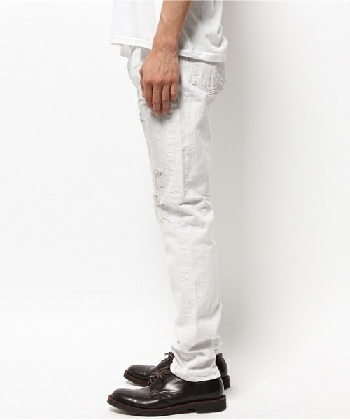 Johnbull Private labo（ジョンブルプライベートラボ）の「タイトストレートデニムパンツ（デニムパンツ・メンズ・ホワイト系その他・28inch/30inch/32inch/34inch）」の2枚目の写真