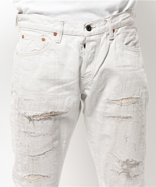 Johnbull Private labo（ジョンブルプライベートラボ）の「タイトストレートデニムパンツ（デニムパンツ・メンズ・ホワイト系その他・28inch/30inch/32inch/34inch）」の5枚目の写真