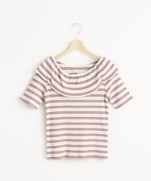 MAJESTIC LEGON | 折り返しオフショルT(トップス)