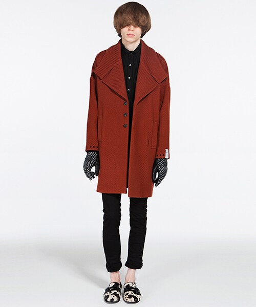 SHAREEF（シャリーフ）の「DOBBY MELTON BIG-COLLAR COAT 10月入荷予定 
