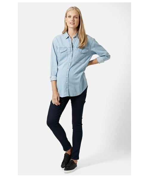 Moto 'Joni' Maternity Skinny Jeans (Navy)（デニム