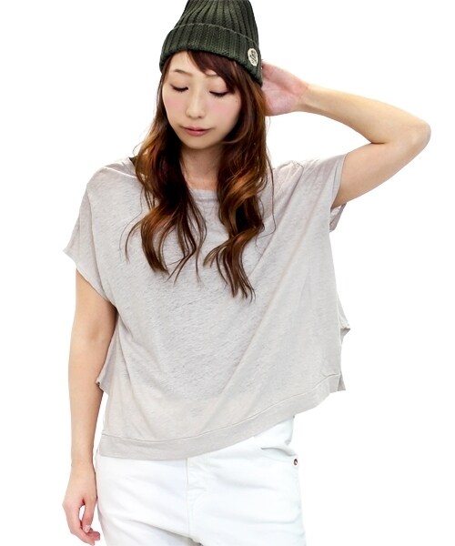 RNA-N(アールエヌエーエヌ)の「<予約>リネン天竺変形プルオーバー(トップス・レディース・ホワイト/チャコール/ブルー/グリーン・M)」の2枚目の写真