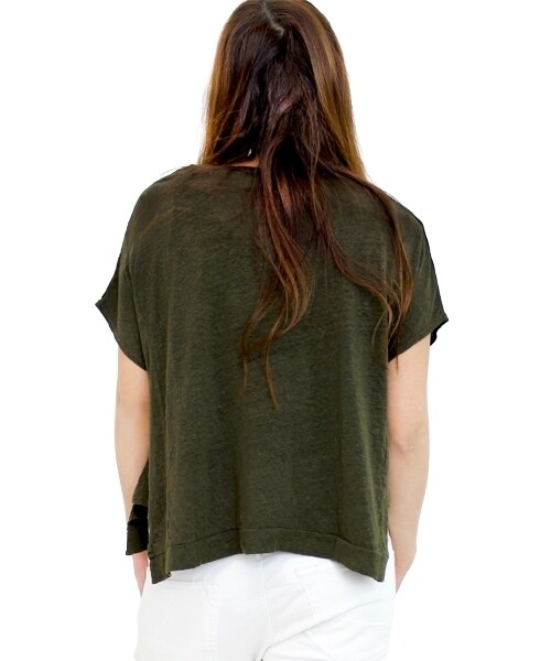 RNA-N(アールエヌエーエヌ)の「<予約>リネン天竺変形プルオーバー(トップス・レディース・ホワイト/チャコール/ブルー/グリーン・M)」の6枚目の写真