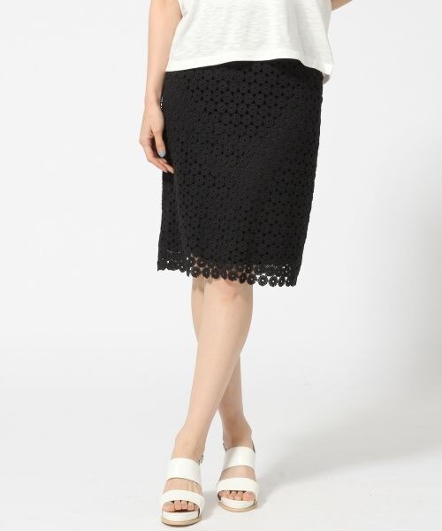 LEPSIM（レプシィム）の「レースボックススカート（スカート・レディース・オフ05/ブラック09/ネイビー88・Ｍ/Ｌ）」の2枚目の写真
