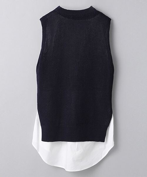 JEANASIS（ジーナシス）の「【通常販売スタート】2PアゼベストレイヤードNS（トップス・レディース・ホワイト(05)/グレー(12)/ネイビー(88)・FREE）」の4枚目の写真