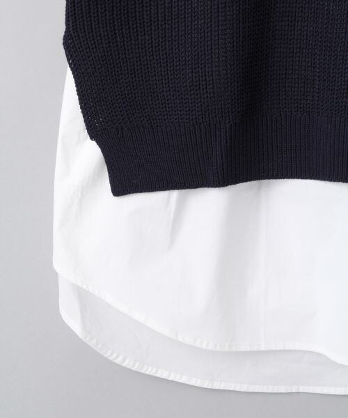 JEANASIS（ジーナシス）の「【通常販売スタート】2PアゼベストレイヤードNS（トップス・レディース・ホワイト(05)/グレー(12)/ネイビー(88)・FREE）」の7枚目の写真