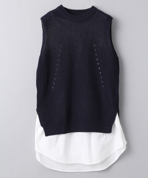 JEANASIS（ジーナシス）の「【通常販売スタート】2PアゼベストレイヤードNS（トップス・レディース・ホワイト(05)/グレー(12)/ネイビー(88)・FREE）」の3枚目の写真