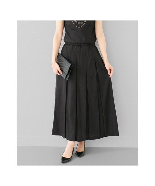 URBAN RESEARCH DOORS（アーバンリサーチドアーズ）の「mizuiro-ind BLACK　タックロングスカート（スカート・レディース・BEIGE/SAX/BLACK・FREE）」の9枚目の写真