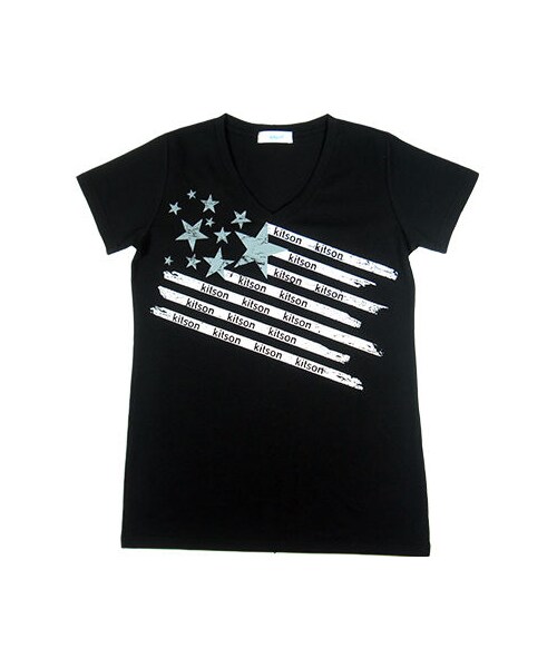 Kitson LA(キットソン エルエー)の「【kitson LA】キットソンプリント半袖VネックTシャツ(Tシャツ/カットソー・レディース・その他)」の4枚目の写真