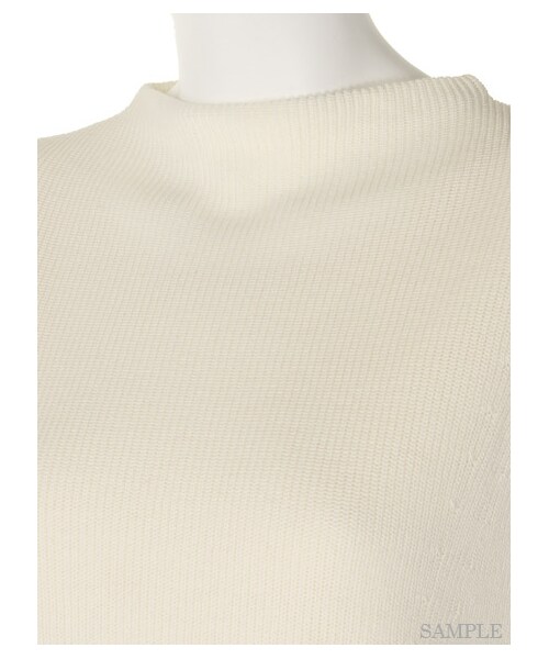 Mila Owen（ミラオーウェン）の「ニット&タックスカートOP（ワンピース＋トップスセット・レディース・OWHT/NVY/BLK・0/1）」の6枚目の写真