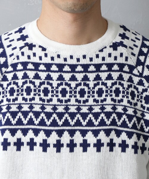 Name.（ネーム）の「C/L NORDIC C/N SWEATER（その他・メンズ・BLK/WHT・1/2）」の7枚目の写真