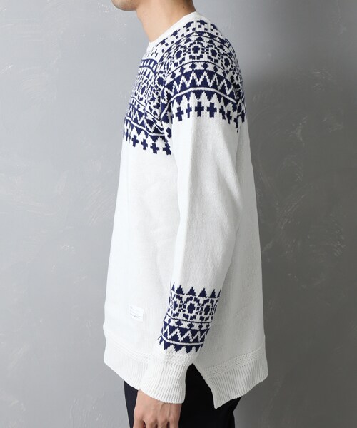 Name.（ネーム）の「C/L NORDIC C/N SWEATER（その他・メンズ・BLK/WHT・1/2）」の5枚目の写真