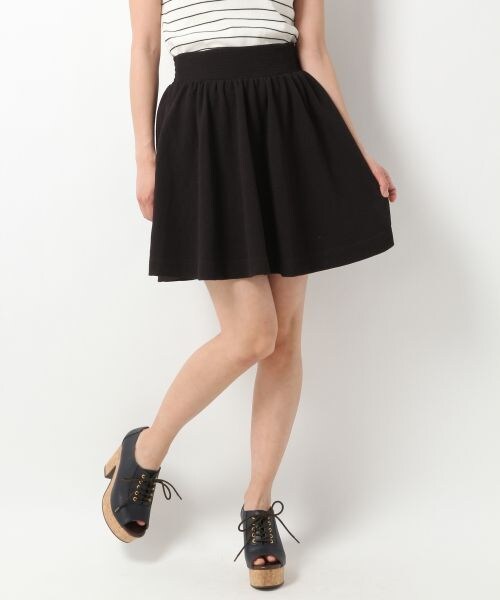 Heather（ヘザー）の「ジャガードカットキュロット（パンツ・レディース・オフホワイト 08/ブラック 09/ネイビー 88・FREE）」の2枚目の写真