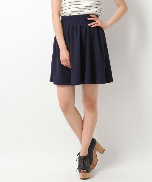 Heather（ヘザー）の「ジャガードカットキュロット（パンツ・レディース・オフホワイト 08/ブラック 09/ネイビー 88・FREE）」の3枚目の写真