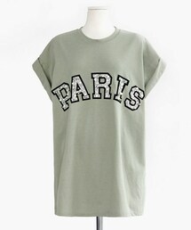 DHOLIC | PARISパールビジューロゴTシャツ(Tシャツ/カットソー)