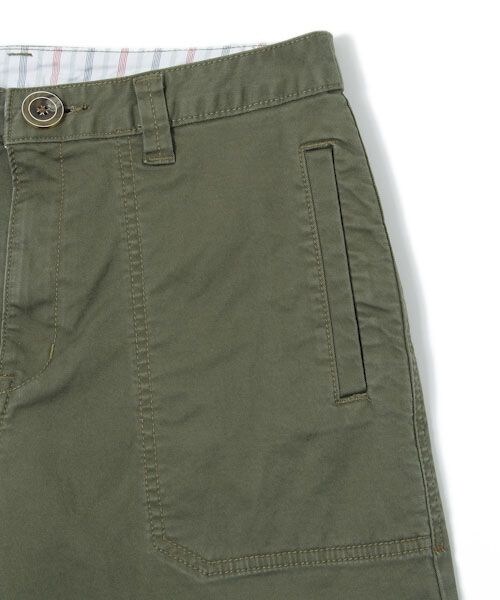 BABYLONE（バビロン）の「ストレッチワイドパンツ（パンツ・レディース・オフホワイト11/カーキ78・36/38）」の3枚目の写真