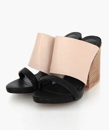 DHOLIC | ワイドストラップスタックドヒールサンダル(サンダル)