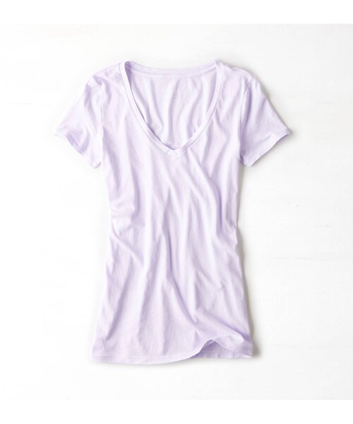 American Eagle(アメリカンイーグル)の「AEOフェイバリットVネックTシャツ(Tシャツ/カットソー・レディース・ブラック/グリーン/ターコイズ/フューシャピンク/ネオンタンジェリン/プラムベリー/カレントコーラル/サマーバーガンディー/ブルー/パープル・XXS/XS/S/M/L/XL/XXL)」の5枚目の写真