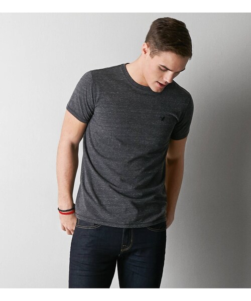 American Eagle（アメリカンイーグル）の「AEOレジェンドクルーネックTシャツ（Tシャツ/カットソー・メンズ・ホワイト/ストームヘザー/ブラックジャスパー/ターコイズ/ディープシーダイブ・S/M/L/XL/XXL/XXXL/XS）」の4枚目の写真