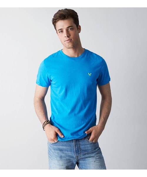 American Eagle（アメリカンイーグル）の「AEOレジェンドクルーネックTシャツ（Tシャツ/カットソー・メンズ・ホワイト/ストームヘザー/ブラックジャスパー/ターコイズ/ディープシーダイブ・S/M/L/XL/XXL/XXXL/XS）」の3枚目の写真