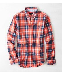 American Eagle | AEOプラッドボタンダウンシャツ(シャツ/ブラウス)