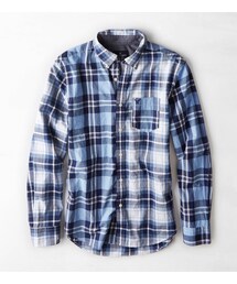 American Eagle | AEOプラッドポプリンシャツ(シャツ/ブラウス)