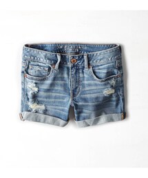 American Eagle | AEOロールアップデニムミディショート(その他パンツ)