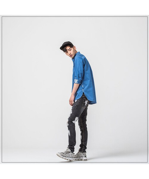 ROMANTIC CROWN(ロマンティッククラウン)の「GOOD LIFE SOUTIEN COLLAR SHIRT_BLUE(その他・メンズ・기타)」の2枚目の写真