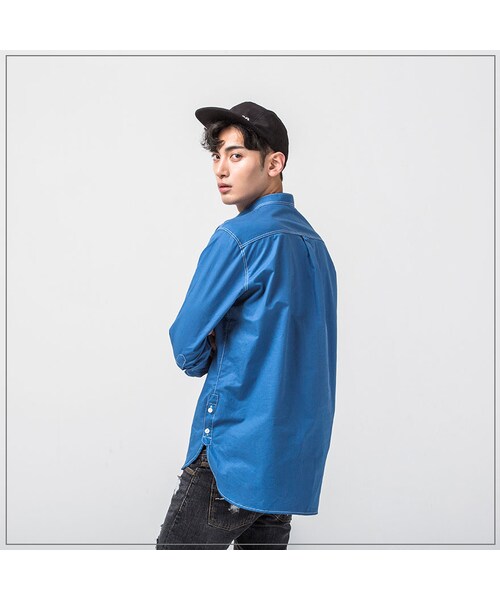ROMANTIC CROWN(ロマンティッククラウン)の「GOOD LIFE SOUTIEN COLLAR SHIRT_BLUE(その他・メンズ・기타)」の7枚目の写真