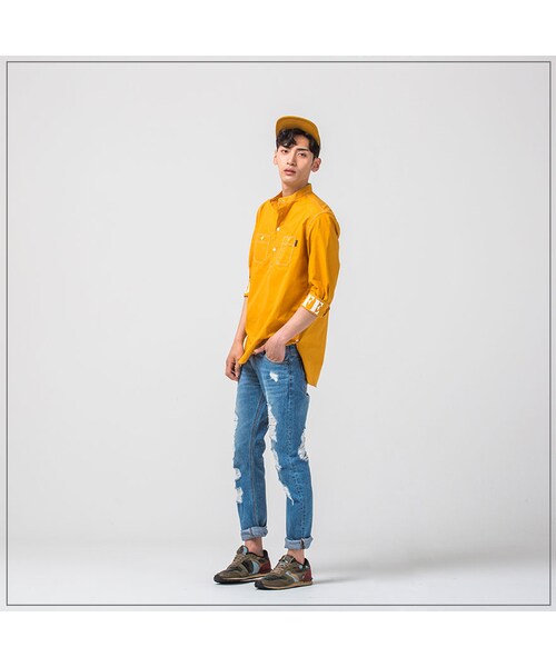 ROMANTIC CROWN（ロマンティッククラウン）の「GOOD LIFE SOUTIEN COLLAR SHIRT_YELLOW（その他・メンズ・기타）」の2枚目の写真